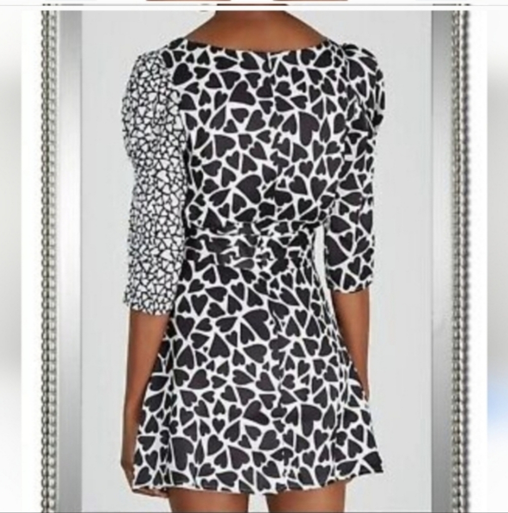 OLIVIA RUBIN Black and White Mini Dress - Picture 2 of 8